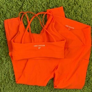 First Division XS Orange Activewear Set